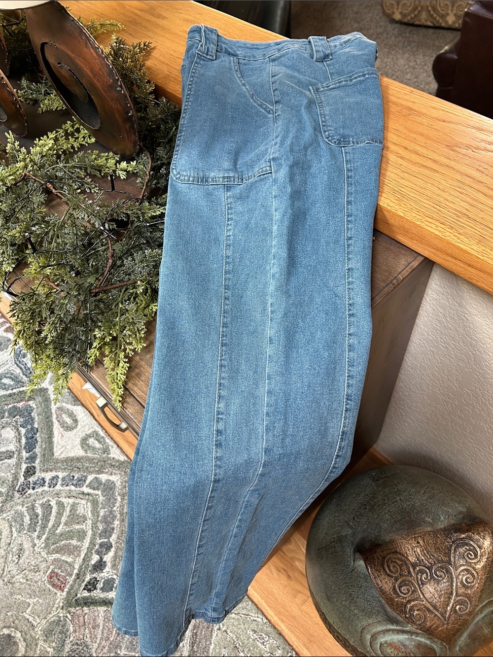 HME Makeover Essentials Light Blue Wide Leg Jeans medium or 6 NEW - Picture 3 of 11